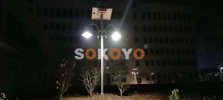 江蘇淮安某小區太陽能庭院燈亮燈