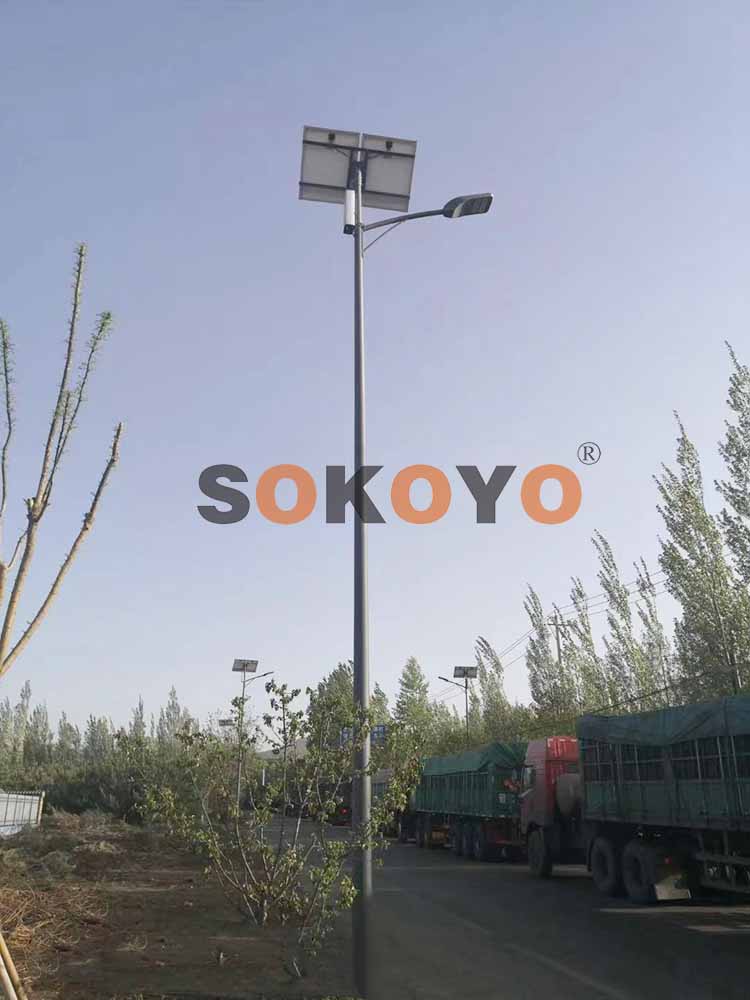 呂梁嵐縣和諧號(hào)10米太陽能路燈