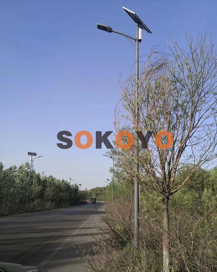 呂梁嵐縣和諧號(hào)10米太陽能路燈